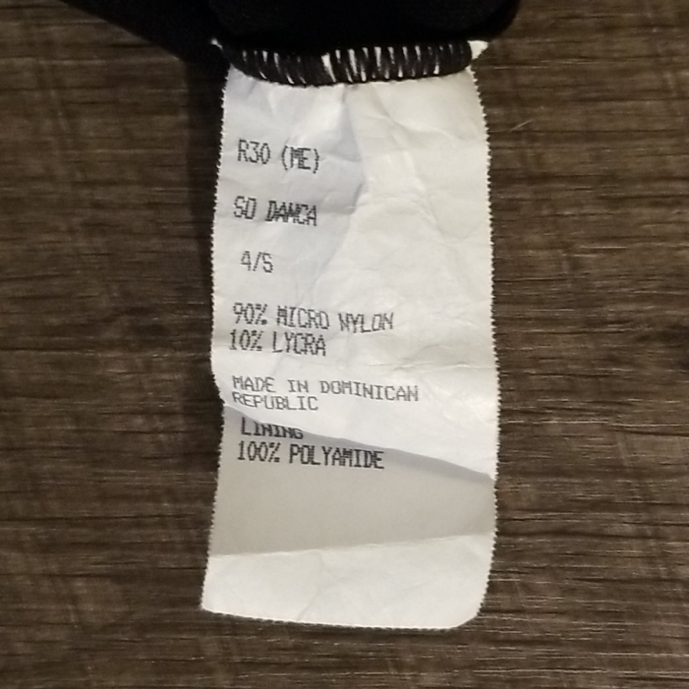 So Danca childrens black leotard size 4/s